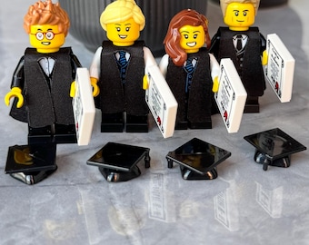 Benutzerdefinierte LEGO Abschlussfigur Personalisierte Minifigur Geschenk Bauen Sie Ihre eigenen