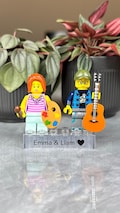 Custom LEGO Couple, Personalized Minifigures, Anniversary Gift for Boyfriend Girlfriend, Custom Figures with Names, Unique Couple Gift product logo