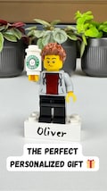 Personalized LEGO Style Minifigure Gift for Him, Custom Mini Figure with Name, Build Your Own Character, Unique Birthday Gift product logo