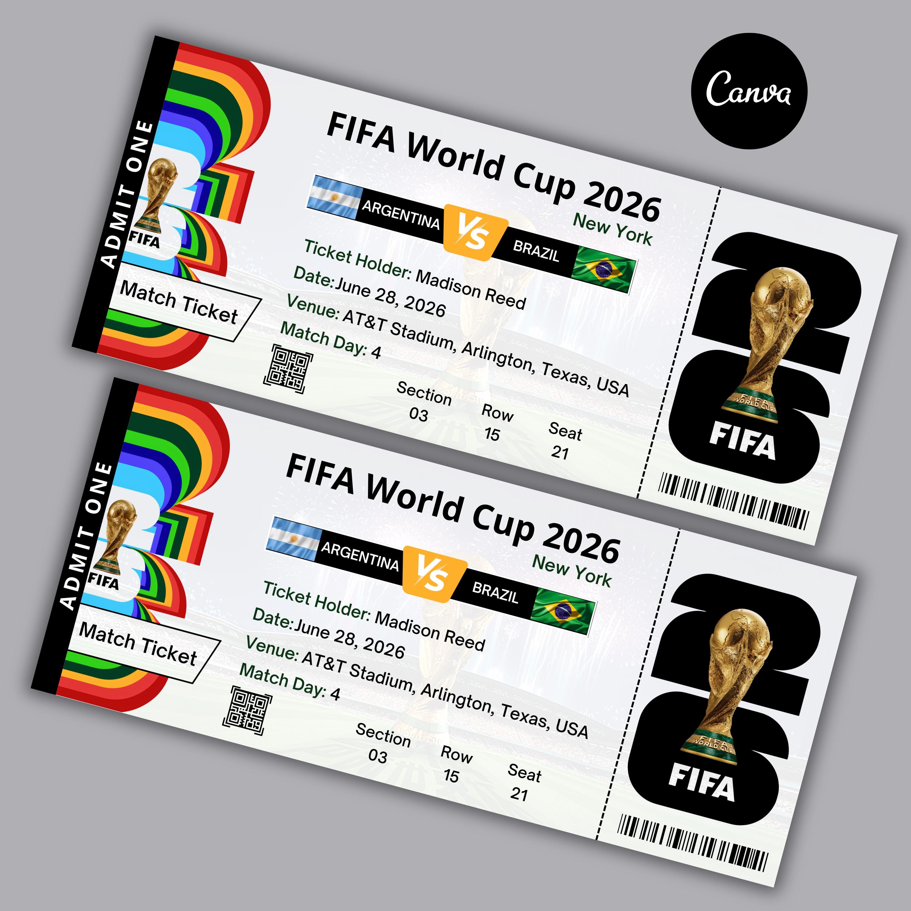 カスタマイズ可能なFIFAワールドカップ2026チケット｜試合観戦チケット
