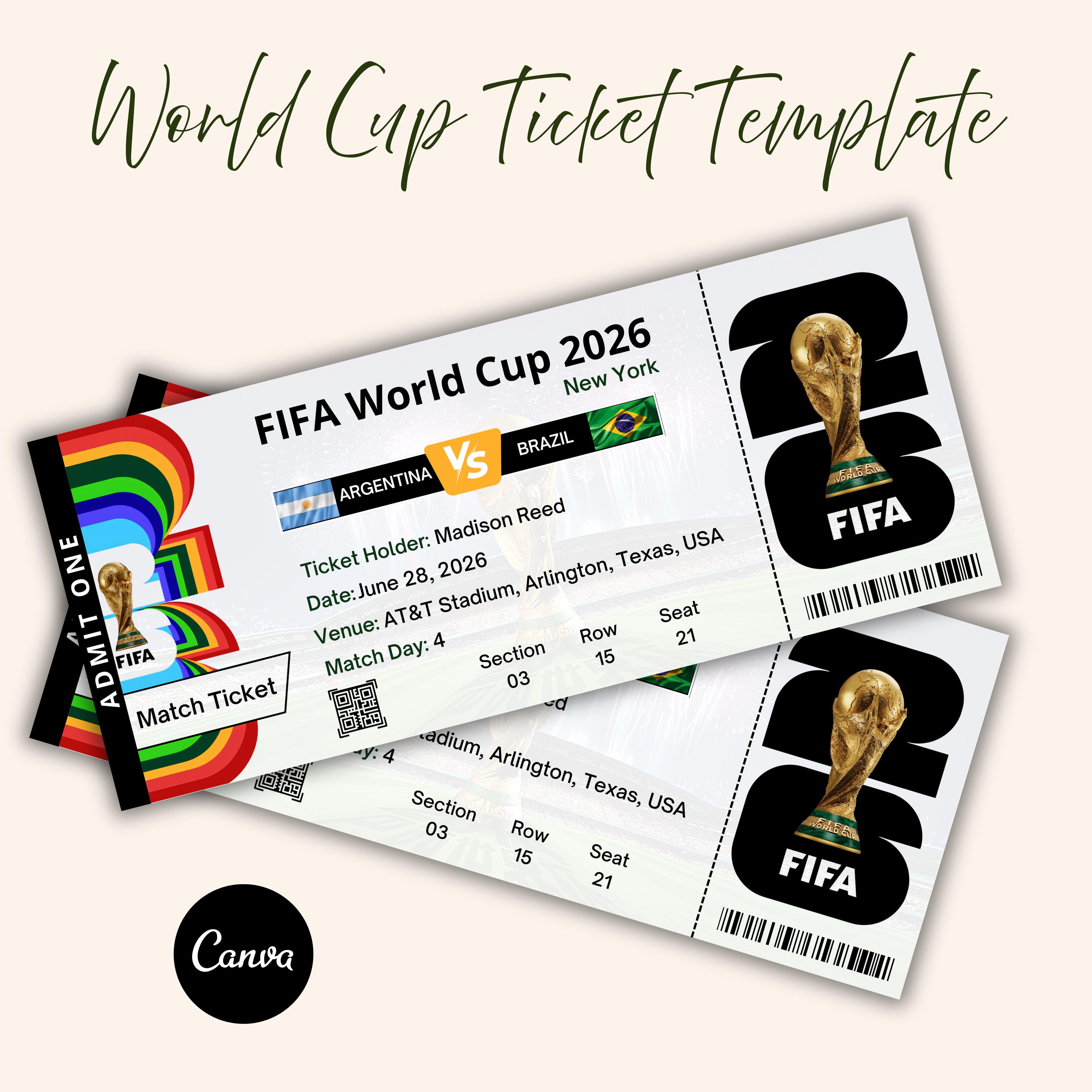 カスタマイズ可能なFIFAワールドカップ2026チケット｜試合観戦チケット