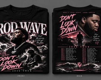 Rod Wave “Dont Look Down” Tour T-Shirt Concert Merch