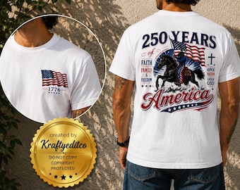Camiseta patriótica para hombre, camiseta americana con bandera, águila y caballo, estampado vintage americano de 1776, atuendo para el Día de la Independencia del 4 de julio, vaquero patriota.