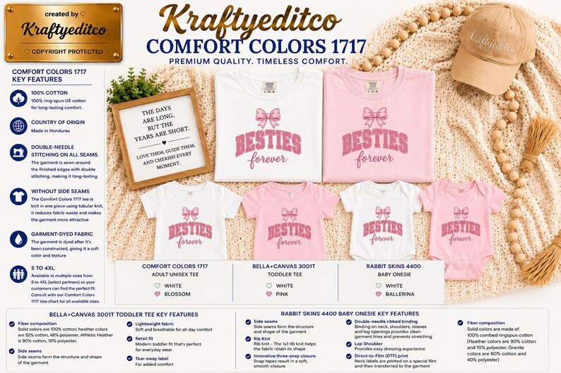 Camiseta gráfica "Mejores Amigas para Siempre" para Mamá e Hija / Camiseta rosa con texto de amistad imagen 9