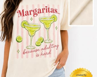 Camiseta Margarita para mujer, camiseta de cóctel divertida, regalo para entusiastas del tequila, camiseta de despedida de soltera, humor sarcástico, regalo de cumpleaños, cóctel