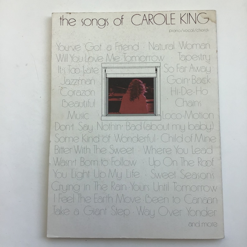 Songs of Carole King Songbook Sheet Music Tapestry so Far Away Etsy