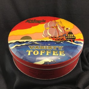 Rileys Toffee Tin Mayflower Tin Variety Toffee Made in England EMPTY
