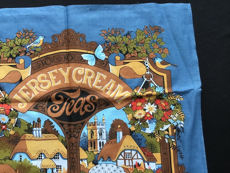 Jersey Cream Teas Tea Towel All Cotton Made in Britain Etsy