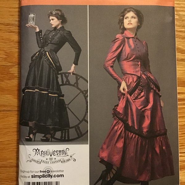 Steampunk Costume Pattern Misses Size 6 - 12  Simplicity 2207 UNCUT