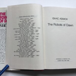 Isaac Asimov Robots of Dawn Hardcover First Book Club Edition - Etsy
