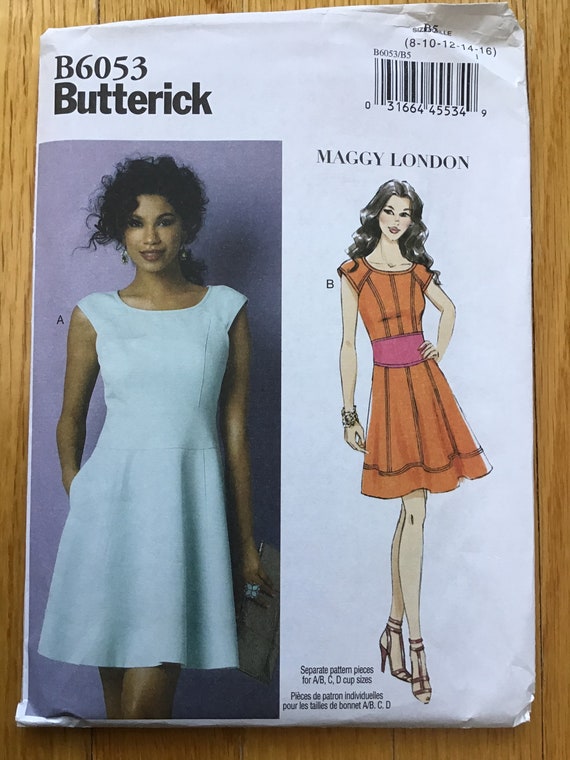 Misses Dress Pattern Butterick 6063 Maggy London Size 8 10 12 | Etsy Canada