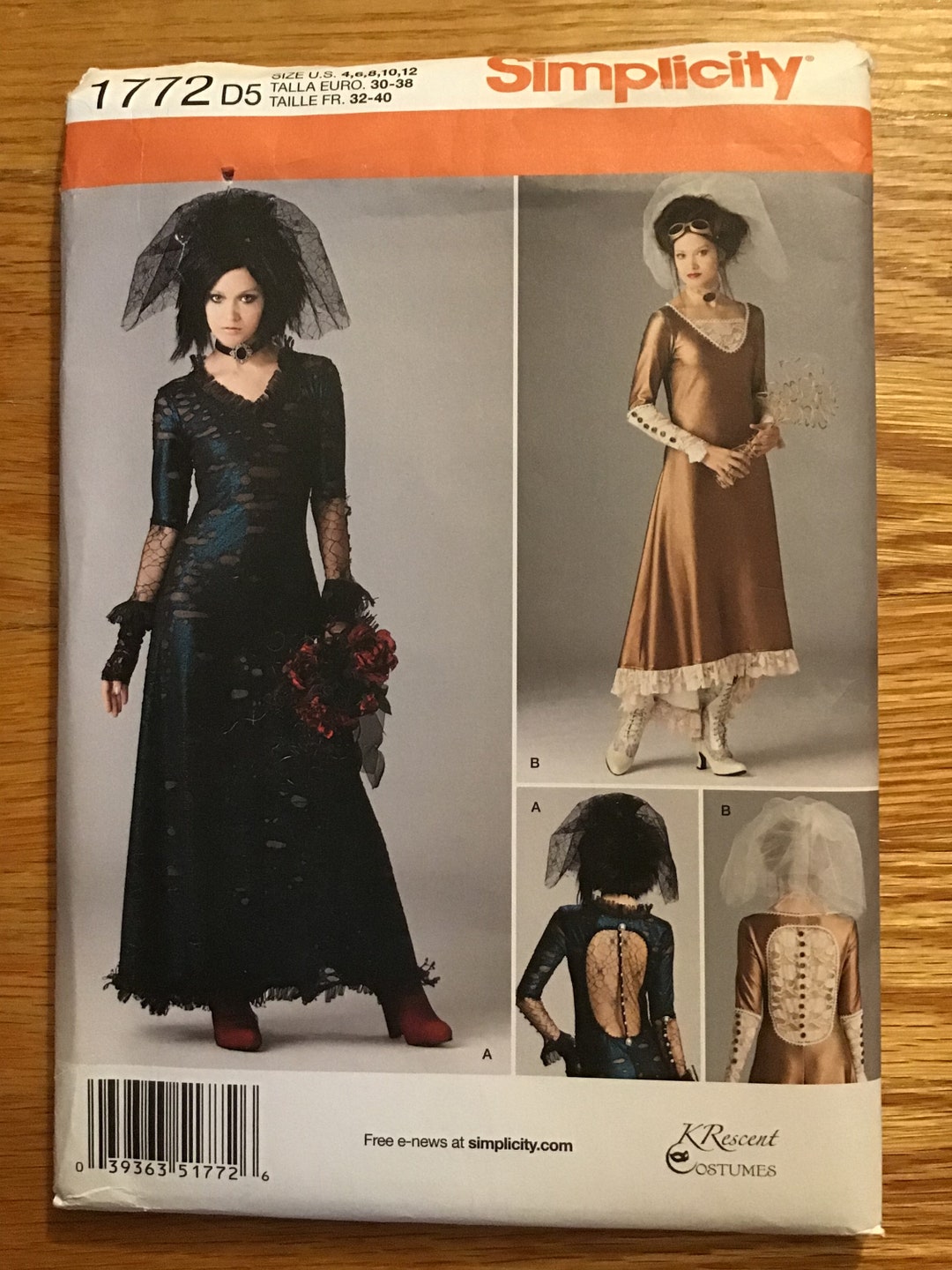 Steampunk Costume Pattern Misses Size 4 12 Simplicity 1772 - Etsy Canada