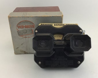 Sawyers View-Master Viewer Model C With Original Box Black Bakelite