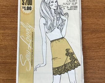 Ladies Half Slip Pattern Sew Lovely S700 S M L UNCUT Laverne Devereaux