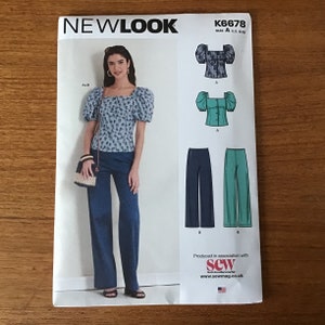 Misses Top und Hose Schnittmuster New Look 6678 Grösse 36 UNCUT