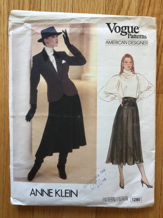 Misses Jacket Skirt and Blouse Pattern Anne Klein Vogue | Etsy