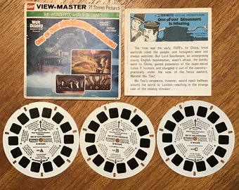 View-Master Reels One of Our Dinosaurs is Missing Original Sleeve GAF B 377 Walt Disney Helen Hayes Peter Ustinov