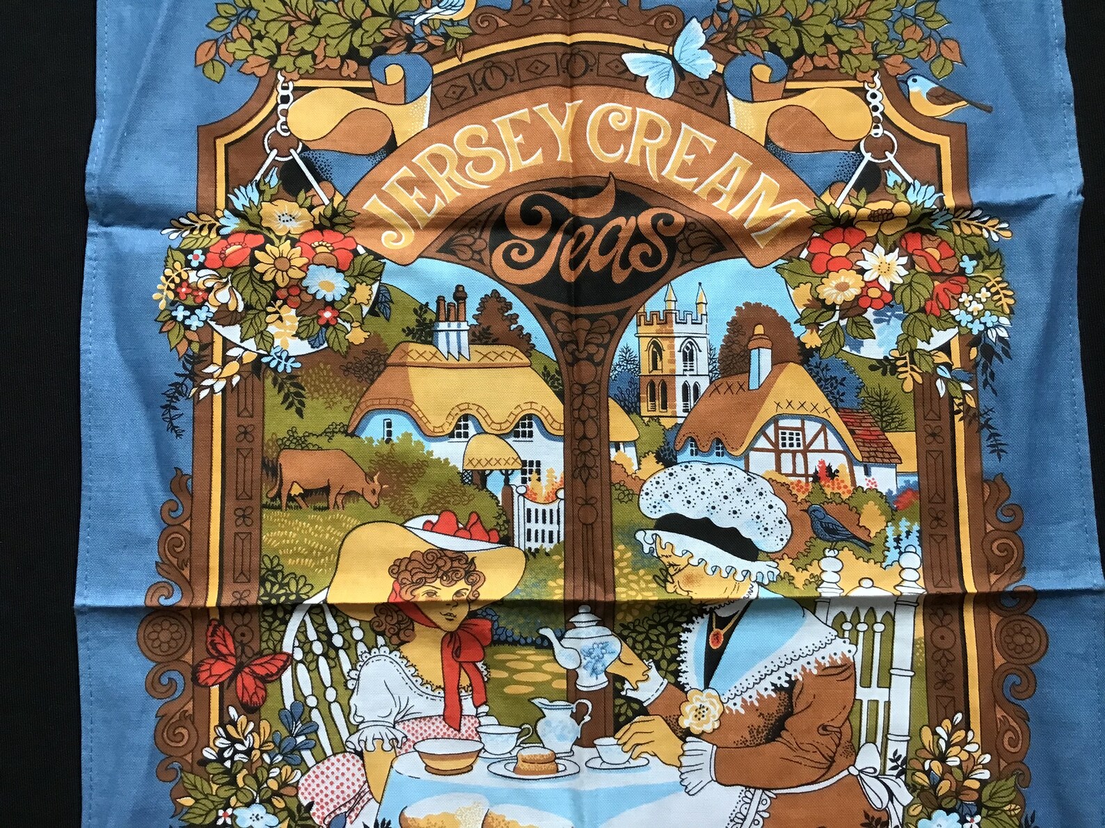 Jersey Cream Teas Tea Towel All Cotton Made in Britain Etsy