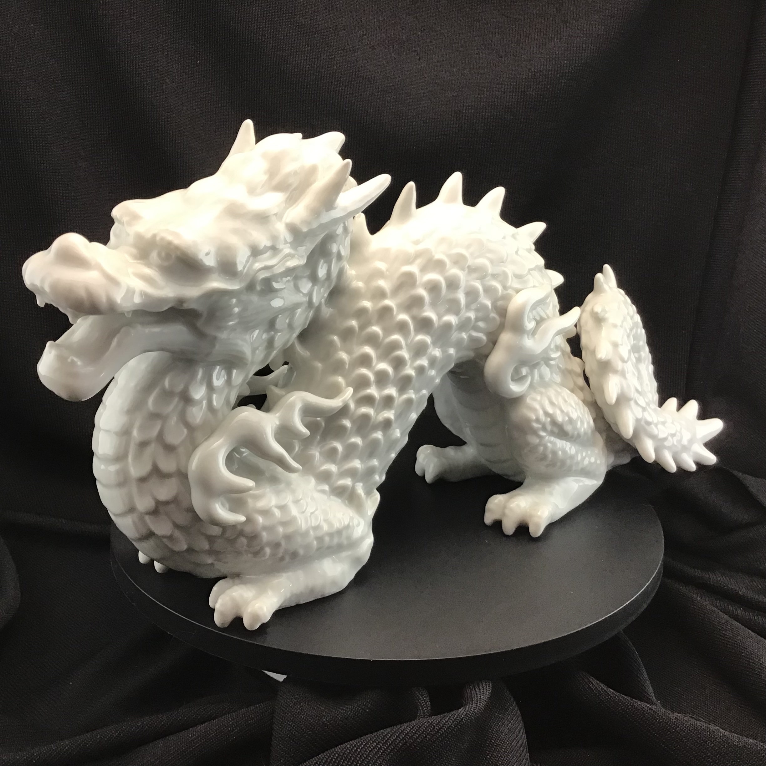 Fitz and Floyd Dragon Figurine Blanc De Chine Porcelain Fitz Floyd Mexico 