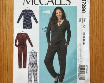 Misses Jumpsuit and Romper Pattern Sizes 6 - 14 UNCUT McCalls 7296