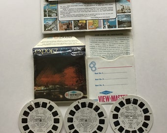 View-Master Reels Expo 67 Night Scenes and La Ronde Original Sleeve GAF Sawyer's A074 ViewMaster Reels