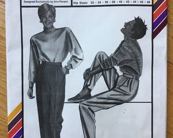 Misses Bundfaltenhose Schnittmuster Stretch & Sew 744 Hip 32 - 48 UNCUT