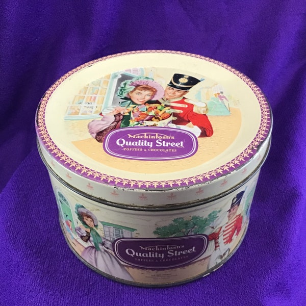 Quality Street Tin Mackintosh’s Quality Street Tin Chocolates and Toffees Vintage Candy Tin