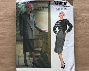 Misses Jacket Skirt and Blouse Pattern Vogue Paris Originals 1600 Christian Dior Size 10