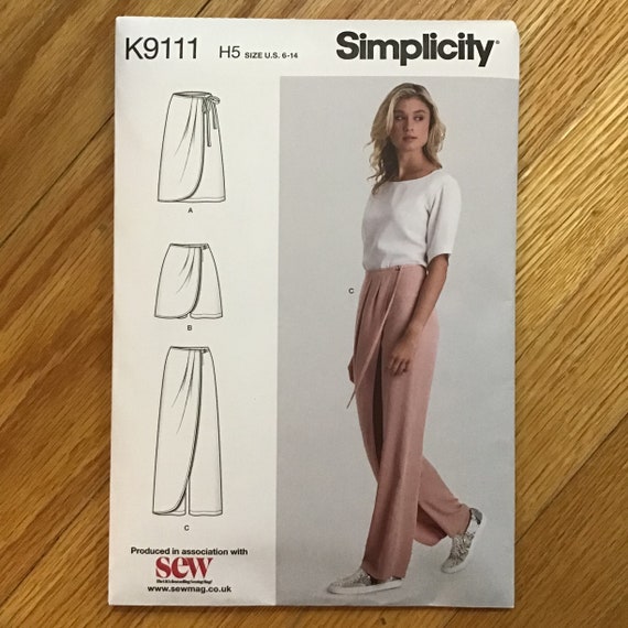 Misses Faux Wrap Pants Skirt Shorts 