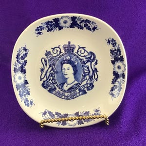 Silver Jubilee Pin Dish Trinket Bowl Elizabeth II 1977 Weatherby Made in England