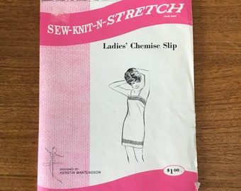 Ladies Chemise Slip Pattern Sew Knit N Stretch 211 UNCUT