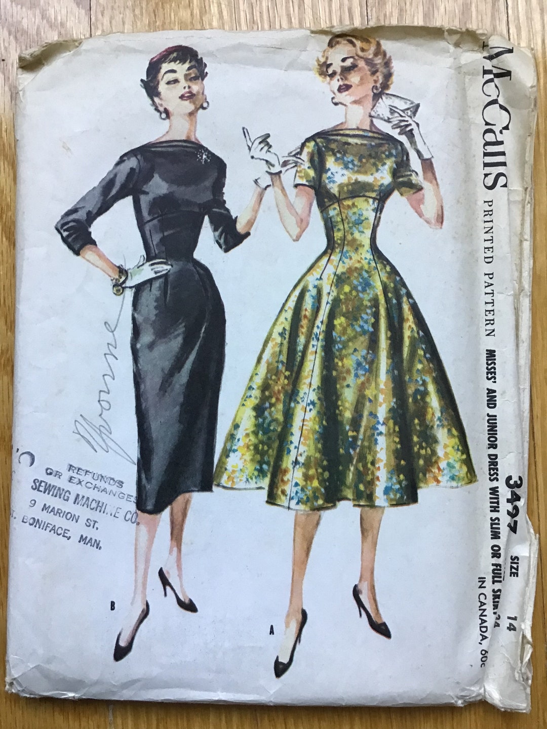 Wiggle Dress or Full Gore Skirt Pattern McCalls 3497 UNCUT - Etsy ...