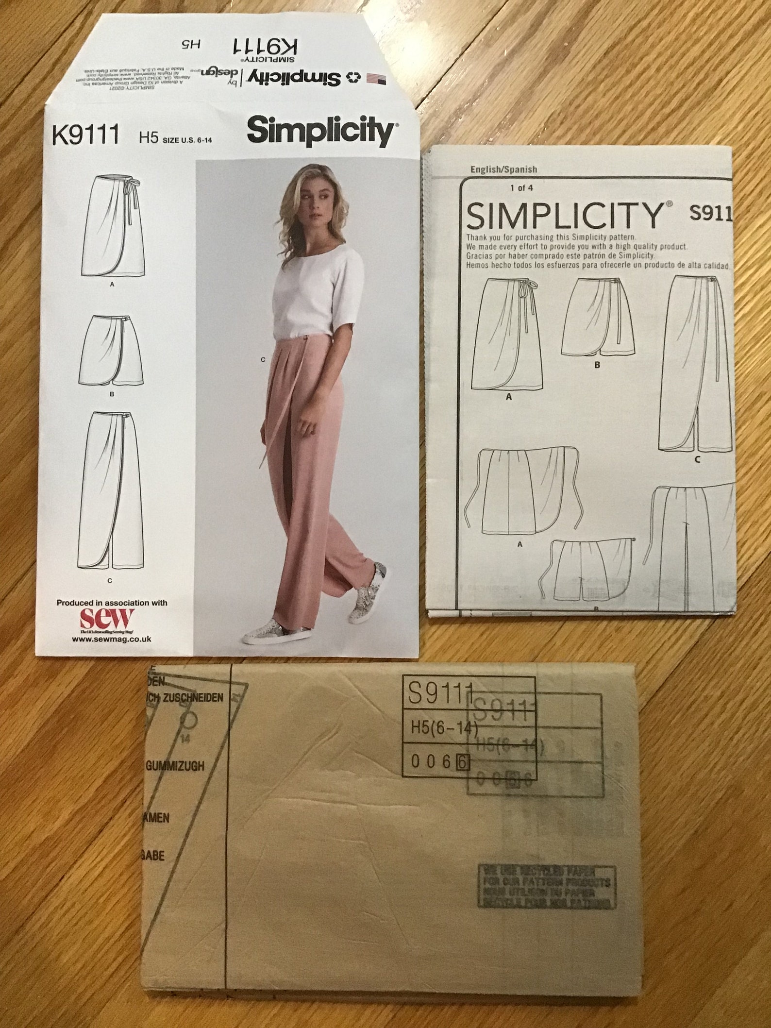 Misses Faux Wrap Pants Skirt Shorts Pattern Size 6 14 UNCUT Etsy