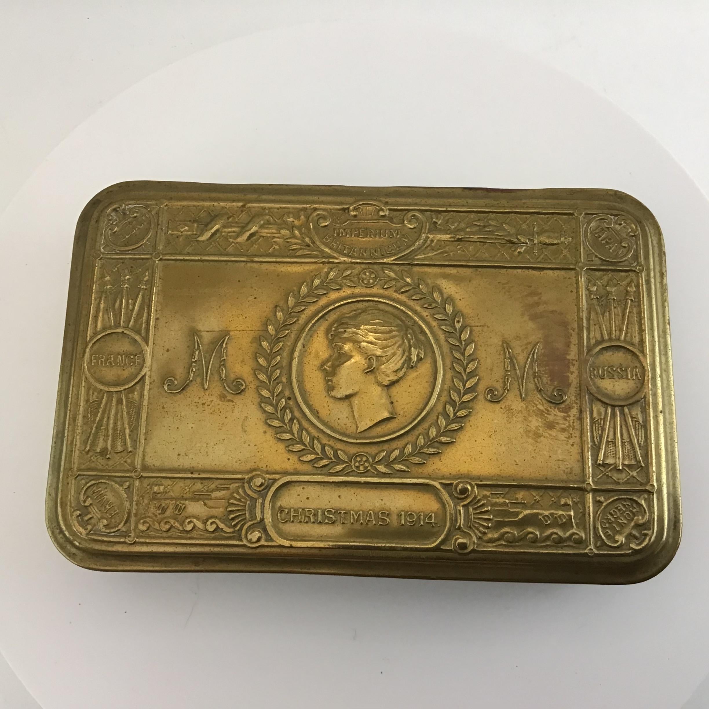 Princess Mary Christmas Tin 1914 World War I Hinged Lid Princess