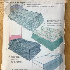 Basic Bed Covers Pattern UNCUT McCall's 8686 Twin and Full image 2