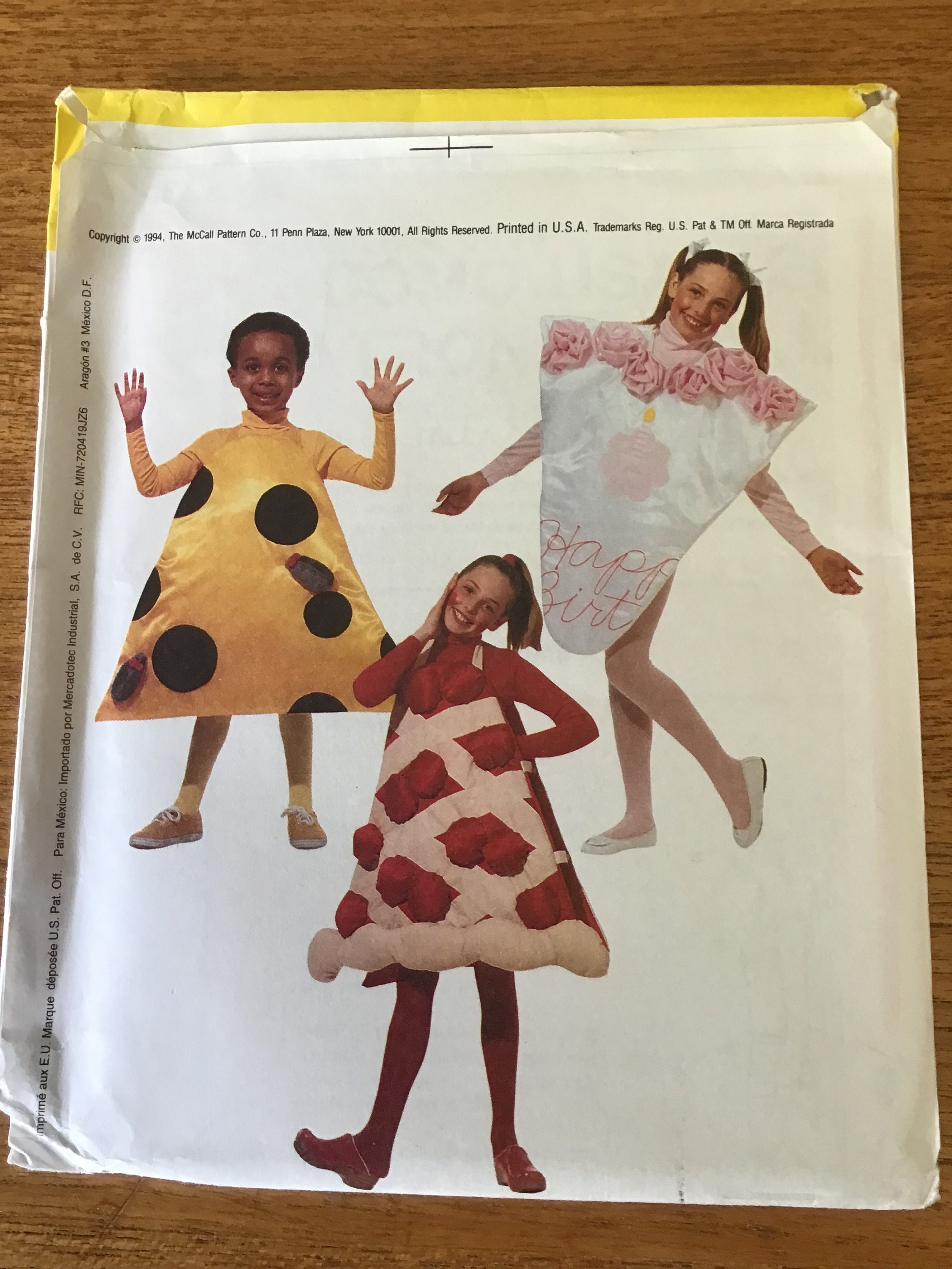 Slice of Life Costume Pattern Children Pizza Candy Corn - Etsy Canada