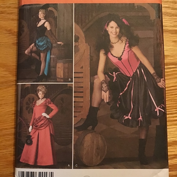 Steampunk Burlesque Costume Pattern Misses Size HH 6 - 12  Simplicity 2851 UNCUT