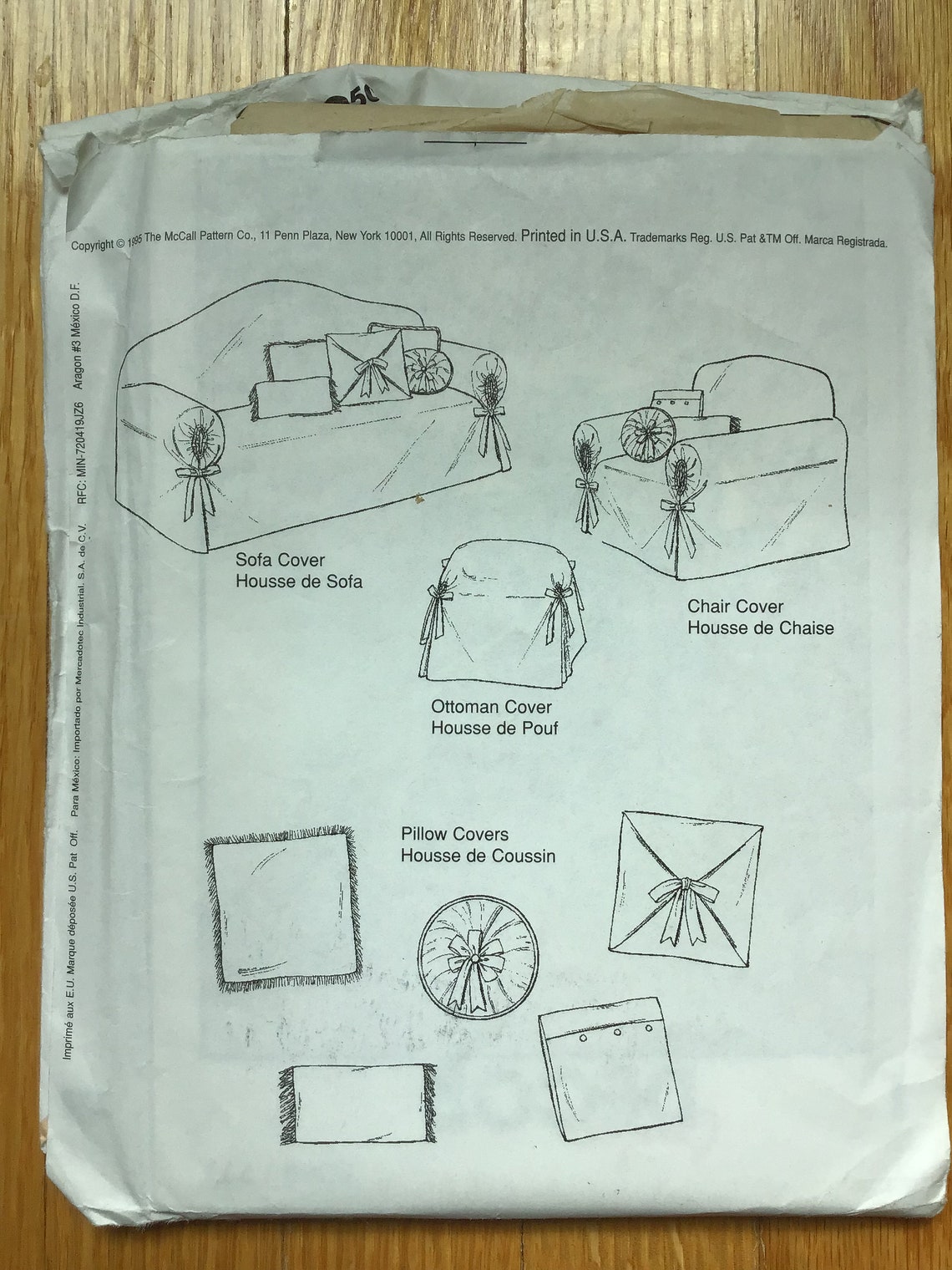 Quick Change Slipcovers Pattern UNCUT Mccalls 8089 Etsy
