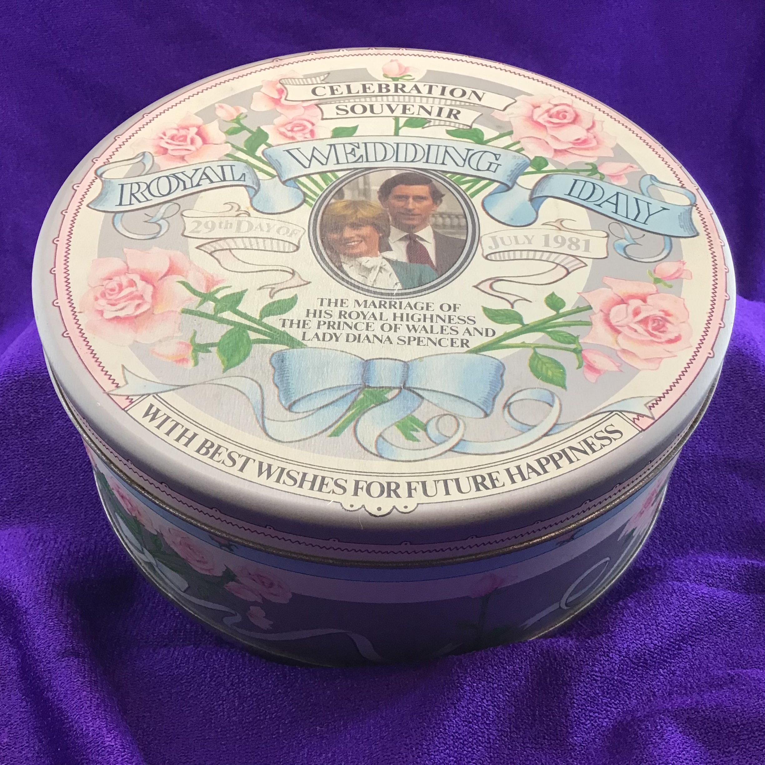 Royal Wedding Tin Charles and Di July 29th, 1981 Callard and Bowser Toffee Tin Celebration Souvenir Made in England