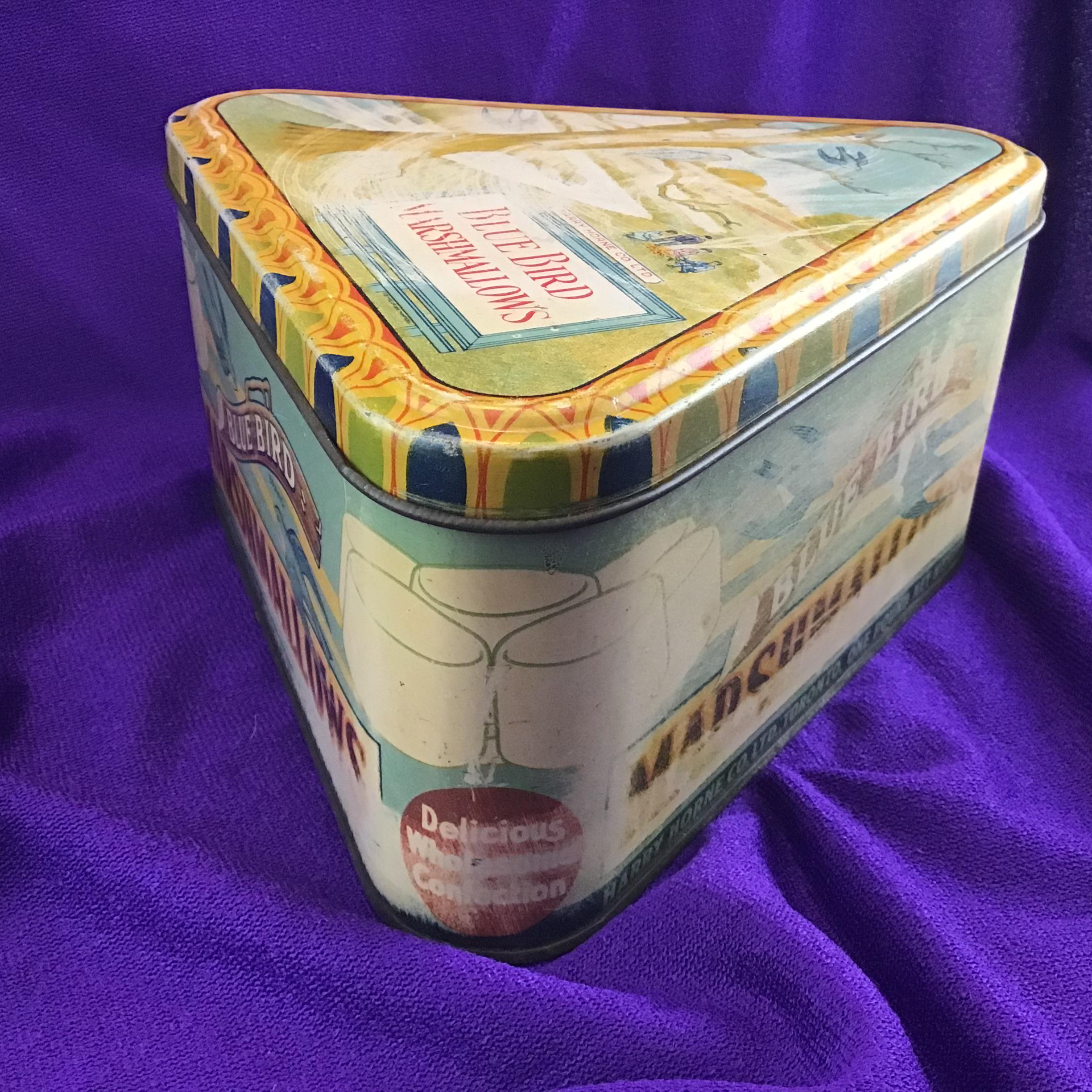 Blue Bird Marshmallows Tin Triangular Marshmallow Tin Harry Horne ...