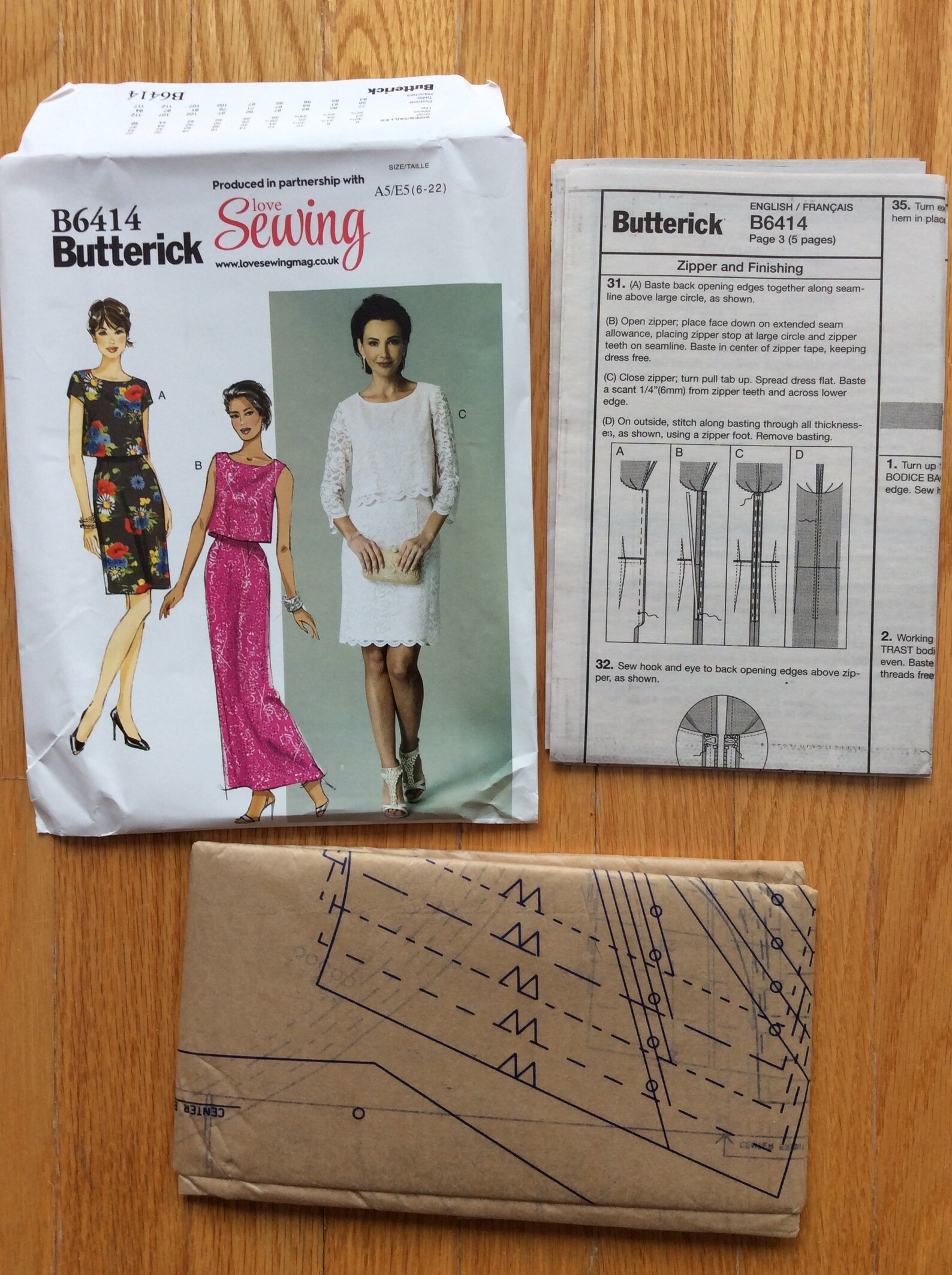 Misses Overlay Bodice Dress Pattern Size 6 22 Butterick - Etsy