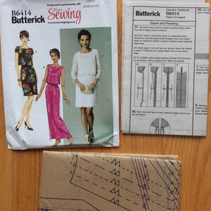 Misses Overlay Bodice Dress Pattern Size 6 22 Butterick B6414 6414 ...