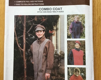 Adult Coat Pattern MacPhee Combo Coat XS - XL UNCUT Unisex His Hers