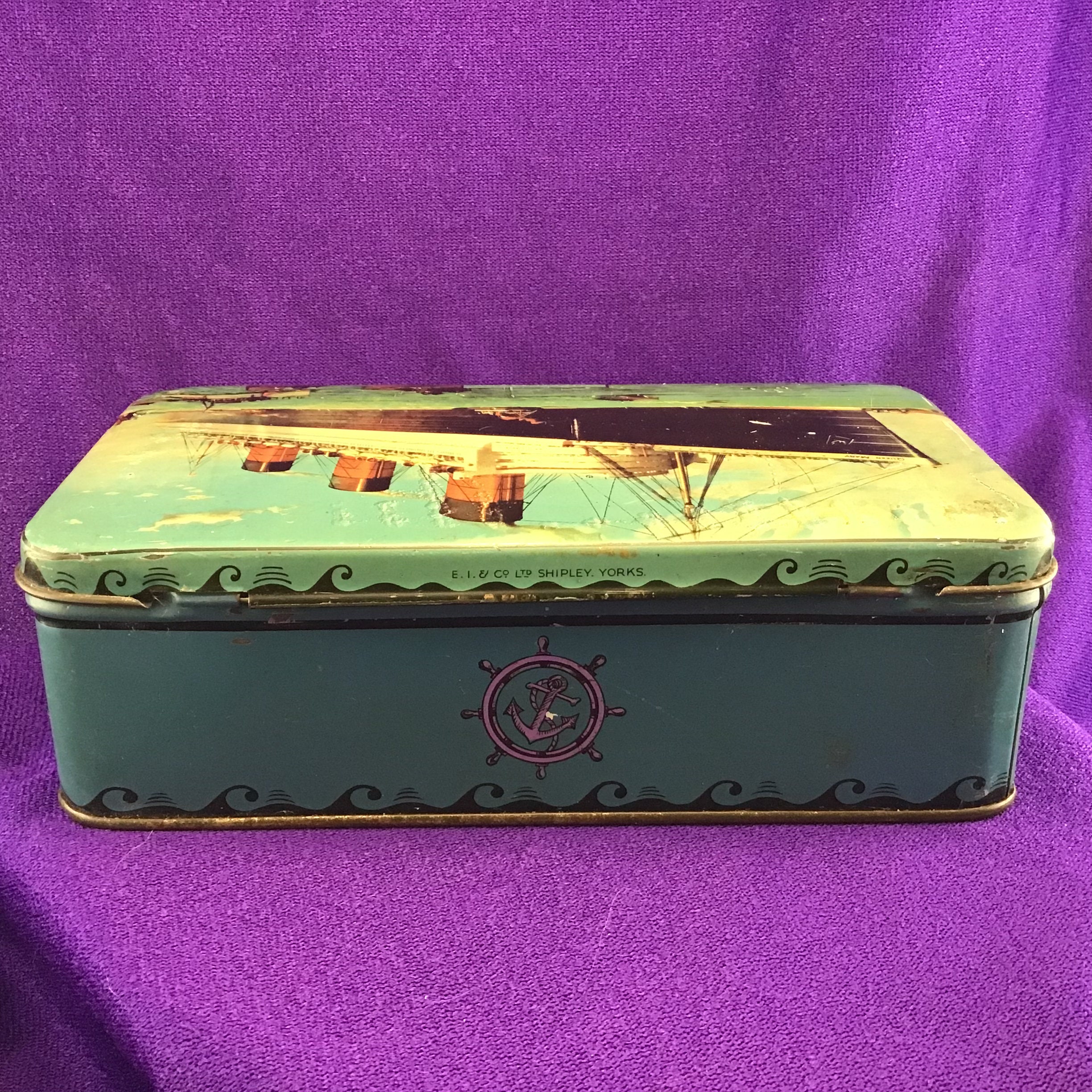 Bensons Toffee Tin Queen Mary Tin Box Hinged Lid English Etsy Canada