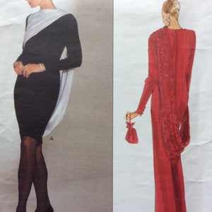 Misses Dress Pattern Bill Blass Vogue American Designer 2767 Size 12 14 16 UNCUT image 2