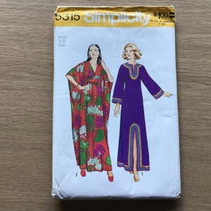 Misses Caftan Pattern Simplicity 5315 From 1972
