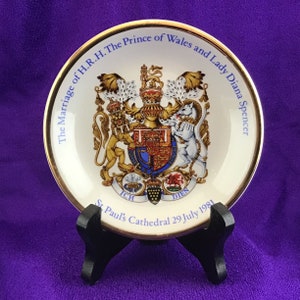 Royal Wedding Pin Dish Trinket Bowl Prince Charles Lady Diana Wood & Sons Made in England