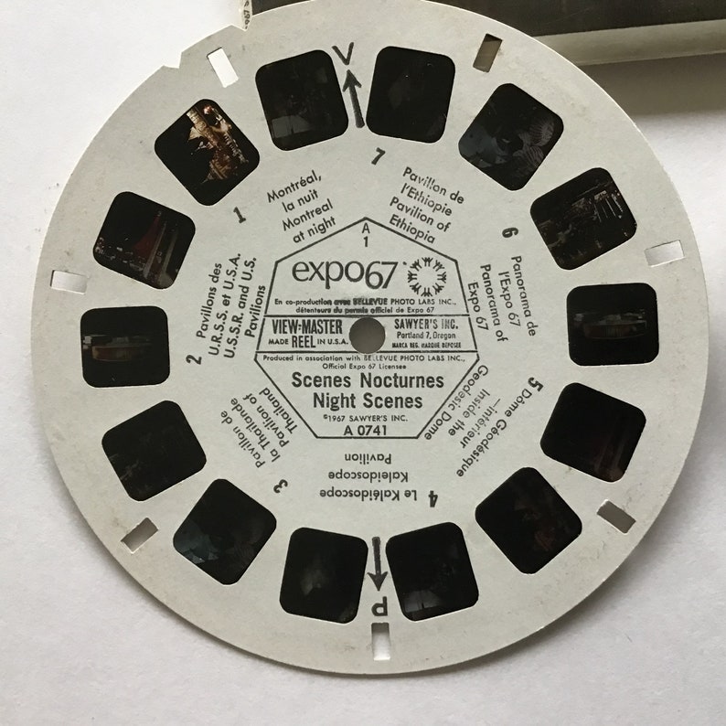 View-master Reels Expo 67 Night Scenes and La Ronde Original Sleeve GAF ...