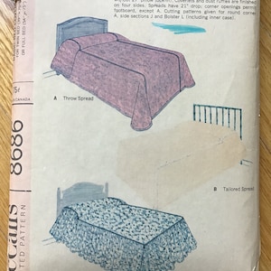 Basic Bed Covers Pattern UNCUT McCall's 8686 Twin and Full image 1