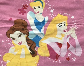 Vintage Disney Princess Pillowcase Cinderella Sleeping Beauty Belle